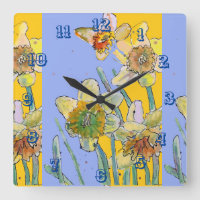 Daffodil Watercolour Womans Yellow Purple Art