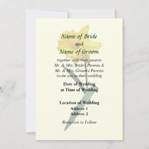 Daffodil Waving Hi Wedding Products Invitation