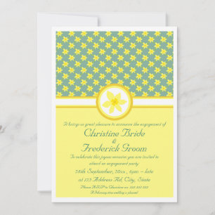 Daffodil Wedding, 5"x7" engagement announcement