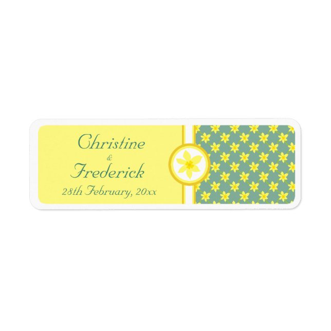 Daffodil Wedding, souvenir labels (Front)
