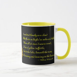 Daffodil With William Wordsworth Poem Ceramic Mug