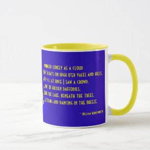 Daffodil With William Wordsworth Poem Ceramic Mug