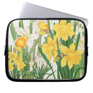 Daffodil Woodblock Painting, Tanigami Kônan, 1917 Laptop Sleeve
