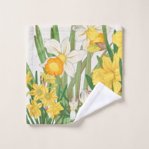 Daffodil Woodblock Painting, Tanigami Kônan, 1917 Wash Cloth