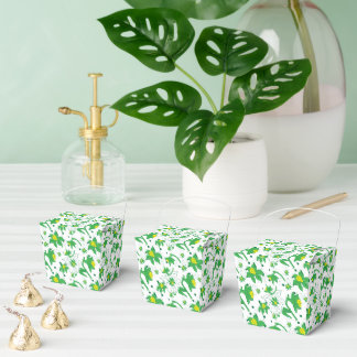 Daffodil Yellow Botanical Illustration Pattern Favor Box