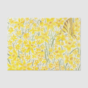 Daffodil Yellow Flower Tissue Paper