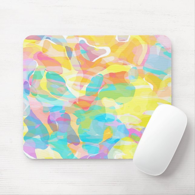 Daffodil Yellow Pastel Abstract Mouse Pad (With Mouse)