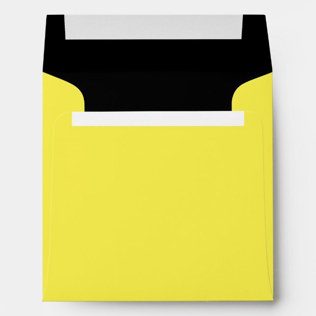 Daffodil Yellow with Black Inside Envelope (Back (Bottom))