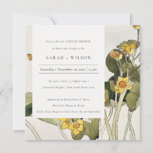 Daffodile Jaune Rustique Flora Couples Invitation 