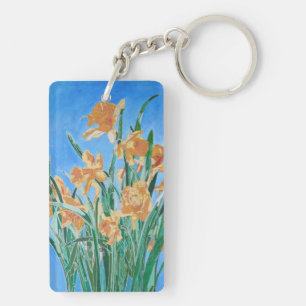 Daffodiles d'or en fleurs Gras Line Art