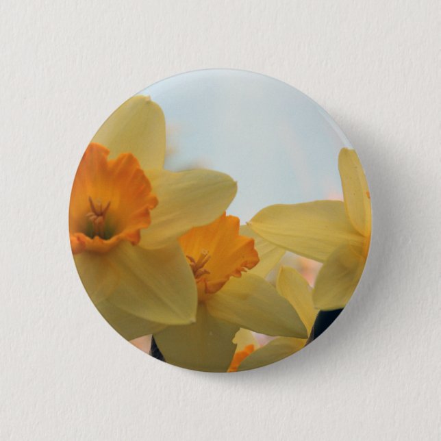 Daffodills 2 Inch Round Button (Front)
