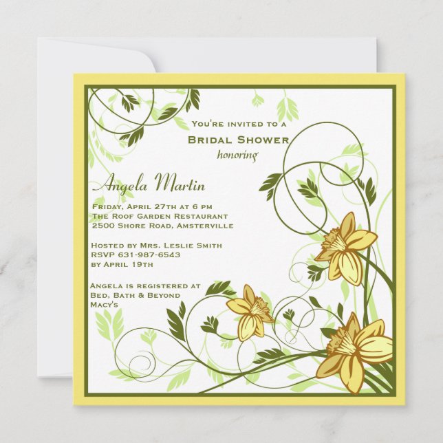 Daffodills Invitation (Front)