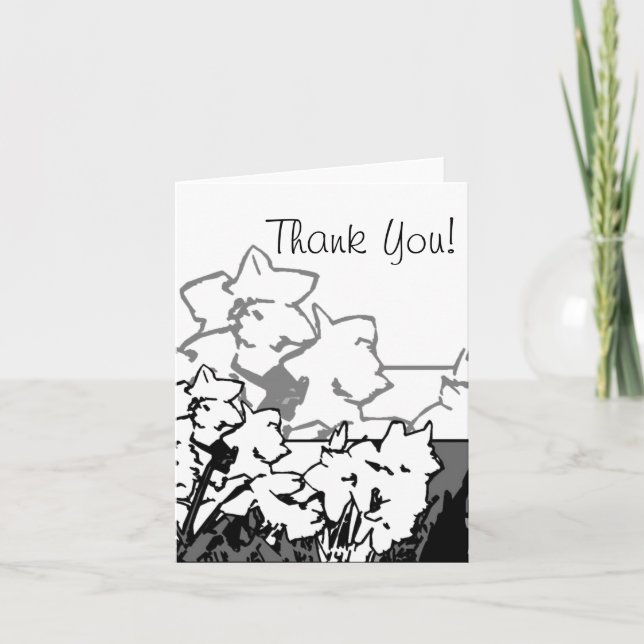 daffodilnotecard, Thank You! Thank You Card (Front)