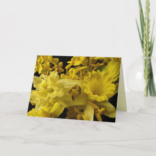 Daffodils and Forsythia Easter Holiday Card
