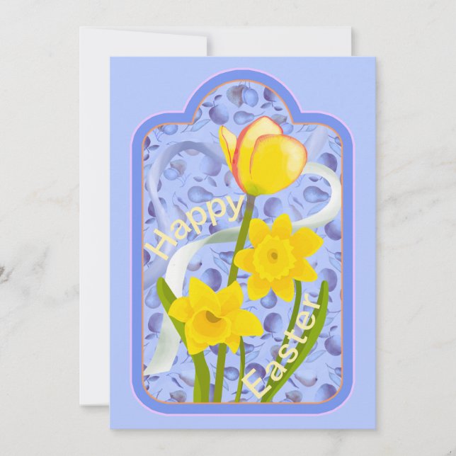 Daffodils and Tulip Invitation (Front)
