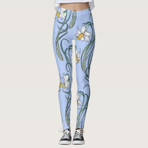 Daffodils Art: Nouveau Spring Leggings