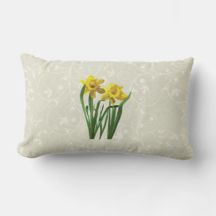 Daffodils At Attention Lumbar Pillow