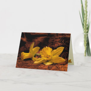 Daffodils at Easter Holiday Card