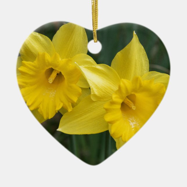 daffodils ceramic ornament (Front)