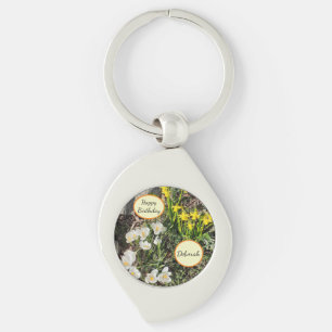 Daffodils & Crocus Birthday Keychain