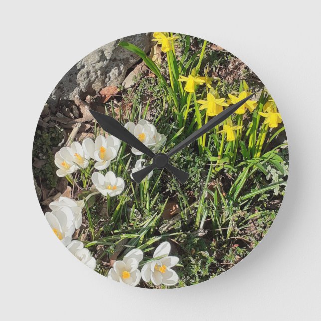 Daffodils & Crocus Clock (Front)
