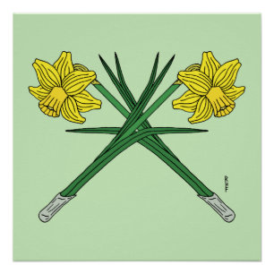 Daffodils Crossed Poster