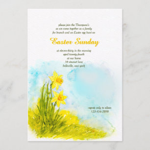 Daffodils Easter Invitation