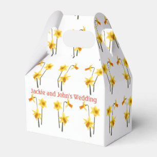 Daffodils, Fabric Pattern. Favor Box