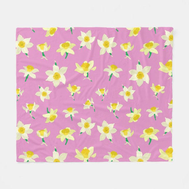 Daffodils. Fleece Blanket (Front (Horizontal))