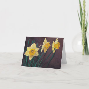 Daffodils Flower Art Note Card