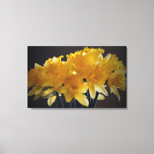 Daffodils Flower Canvas Photographic Art (Front)