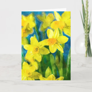 Daffodils Greeting Card in watercolor