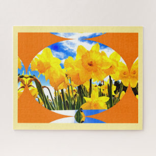 Daffodils in springtime jigsaw puzzle