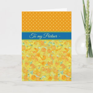 Daffodils, March Birthday Card, Partner Card