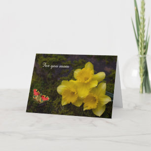 Daffodils Mother's Day Folded Greeting Card