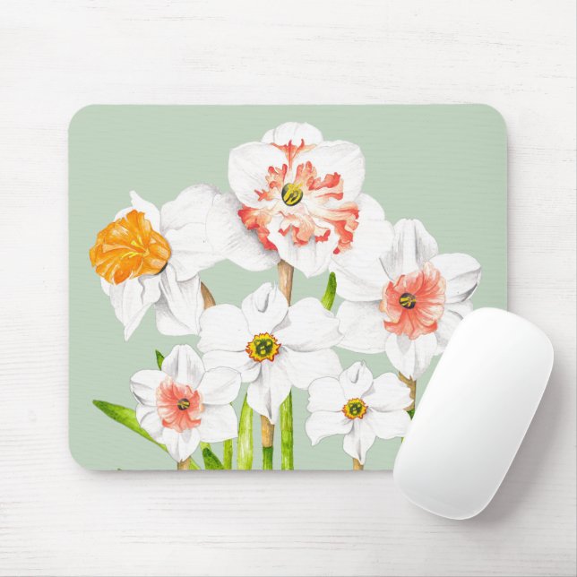 Daffodils on a Mouse Pad (With Mouse)