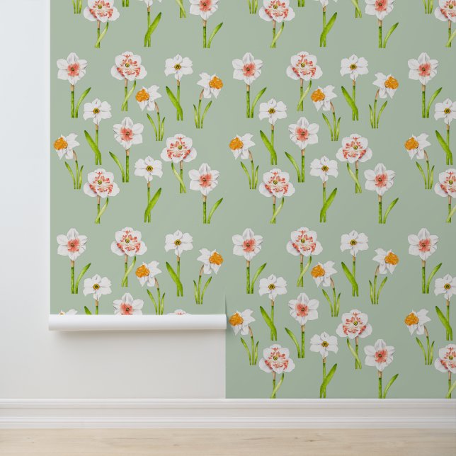 Daffodils on a  wallpaper (Application)
