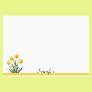 Daffodils Personalize with Your Name Post-it Notes