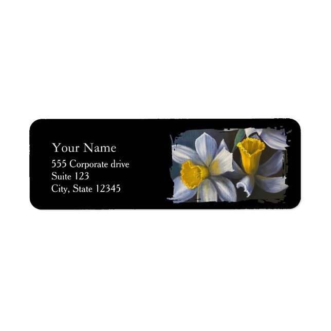 Daffodils Return Address Labels (Devant)