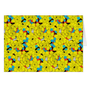 Daffodils spring floral pattern
