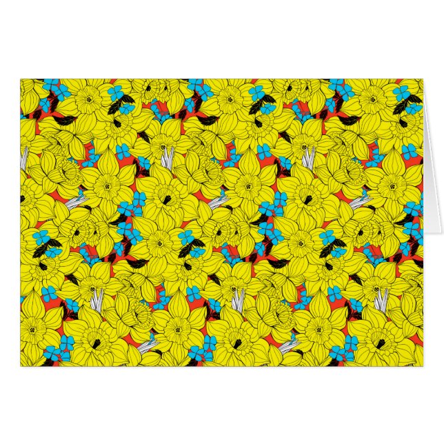 Daffodils spring floral pattern (Front Horizontal)