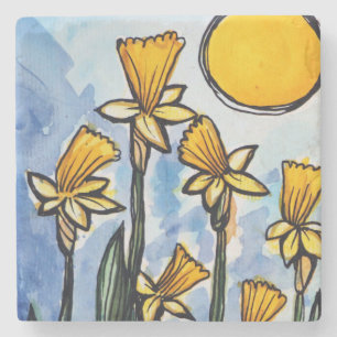 Daffodils  stone coaster