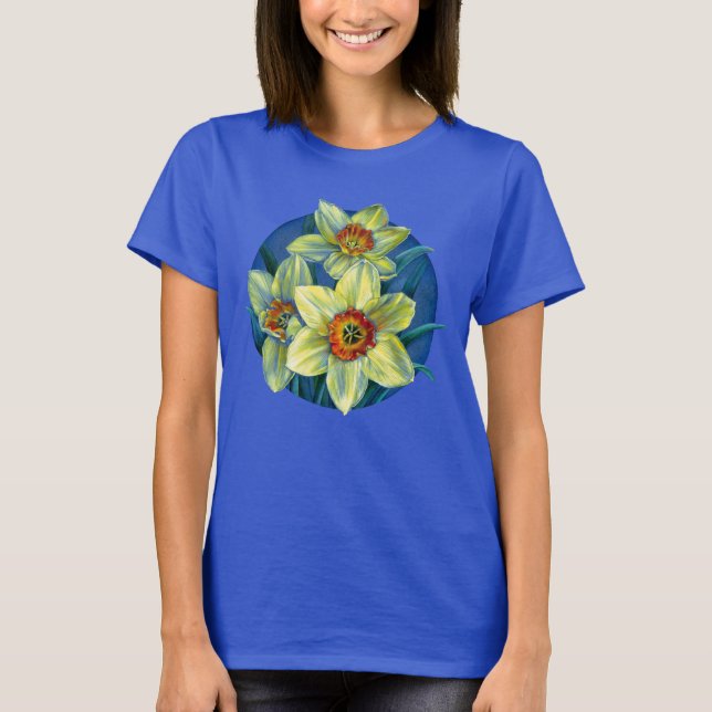 Daffodils - the joy of spring t-shirt yellow (Front)