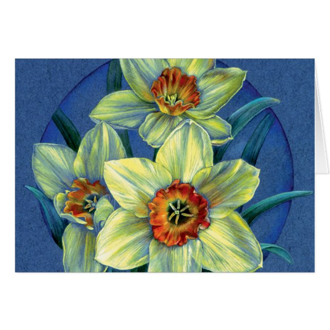 Daffodils – the joys of spring art everyday card (Front Horizontal)