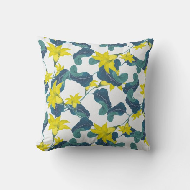 Daffodils Throw Pillow (Front)