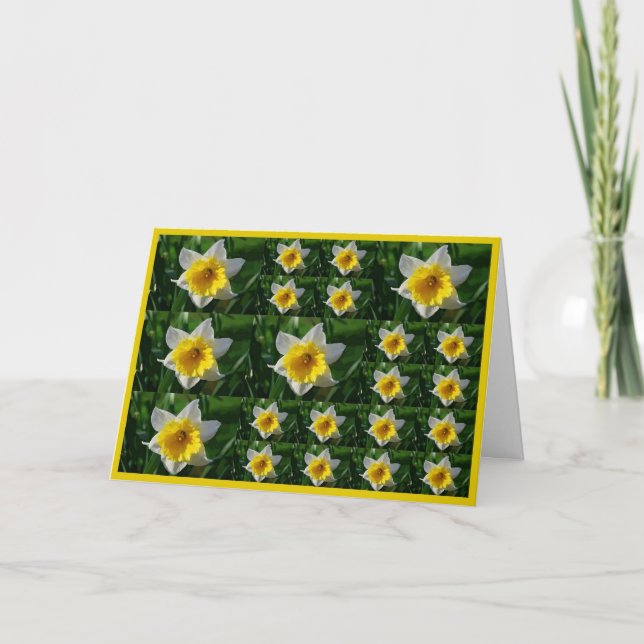 Daffodils Tic Tac Toe Carte de voeux pour Cancer P (Devant)