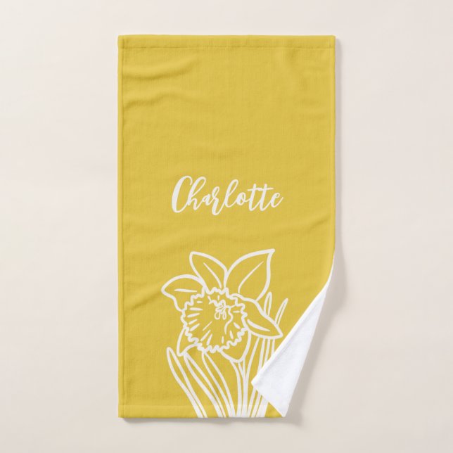 Daffodique de printemps (Serviette à main)