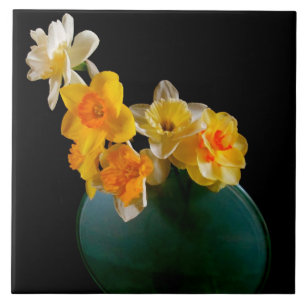 Daffodiques Grandes (6" X 6") Carreaux photo en cé