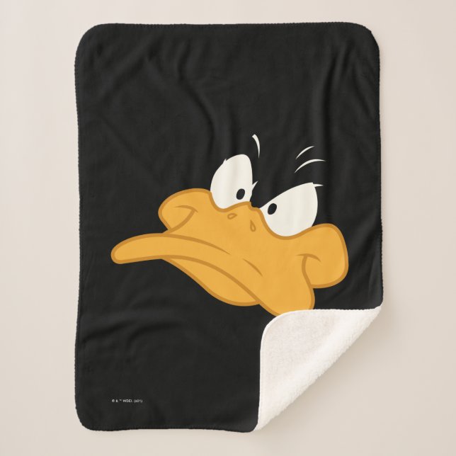 DAFFY DUCK™ Angry Face Sherpa Blanket (Front)