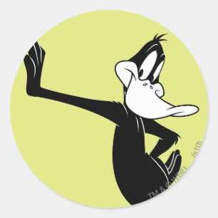 DAFFY DUCK™ Leaning Against a Wall Classic Round Sticker